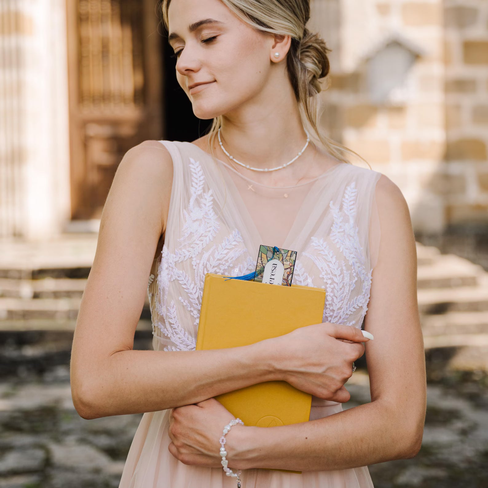 Stained Glass Effect Bookmark: Personalized Fairytale & Medieval Wedding Favor