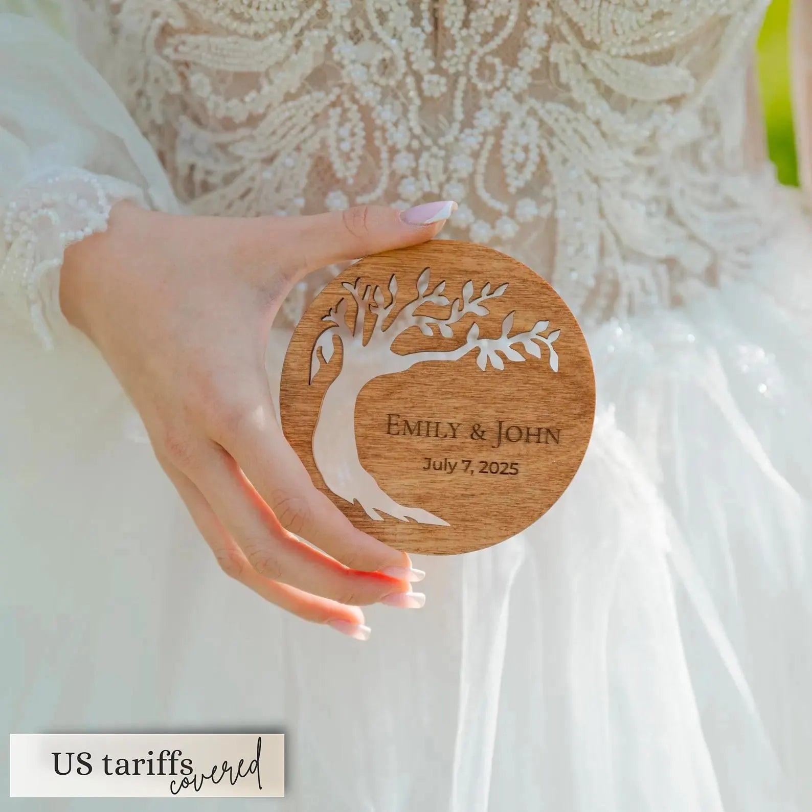 Personalized Family Tree Wedding Favors for Guests in Bulk: Coaster Gifts