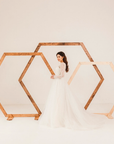 Hexagon wedding arch