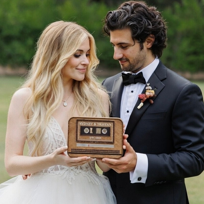 Audio-Gästebuch-Alternative für Retro-Musikhochzeiten