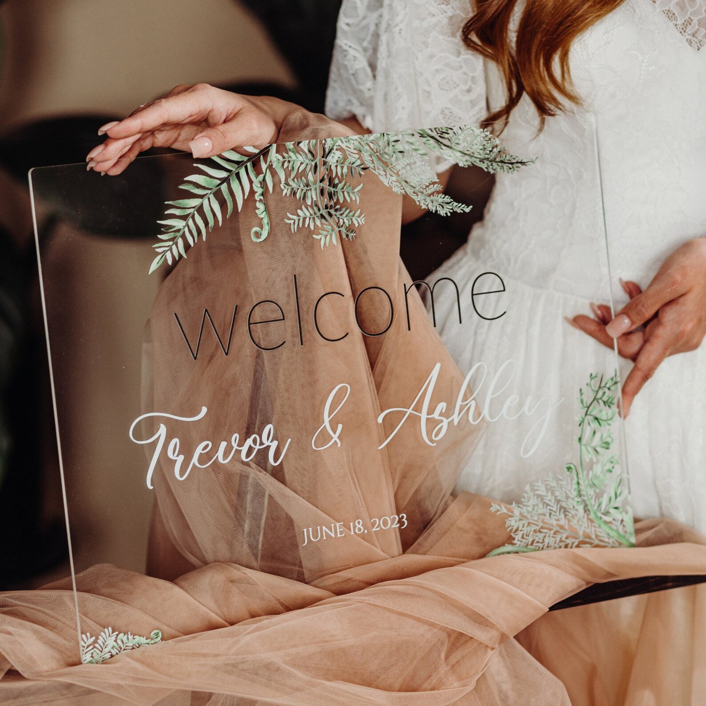 Acrylic Welcome Wedding Sign