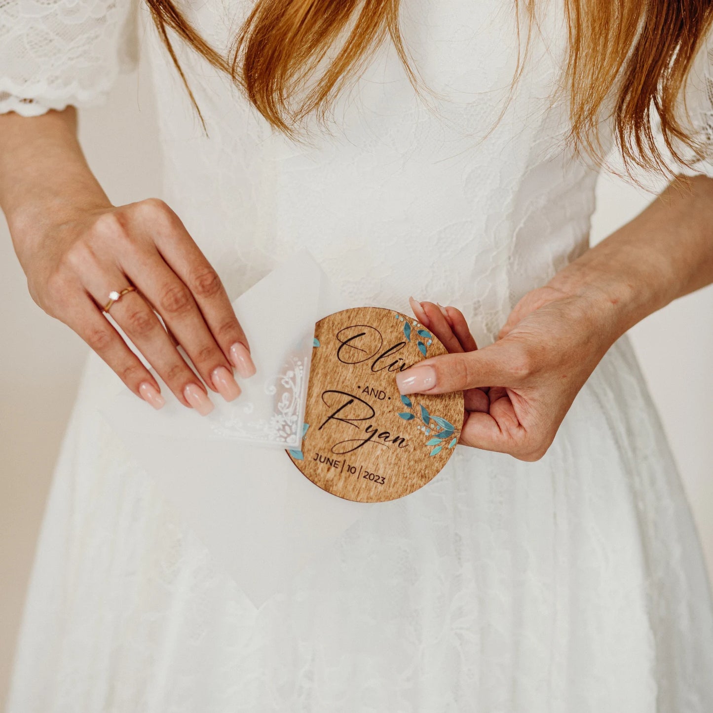Rustic Wedding Circle Coasters