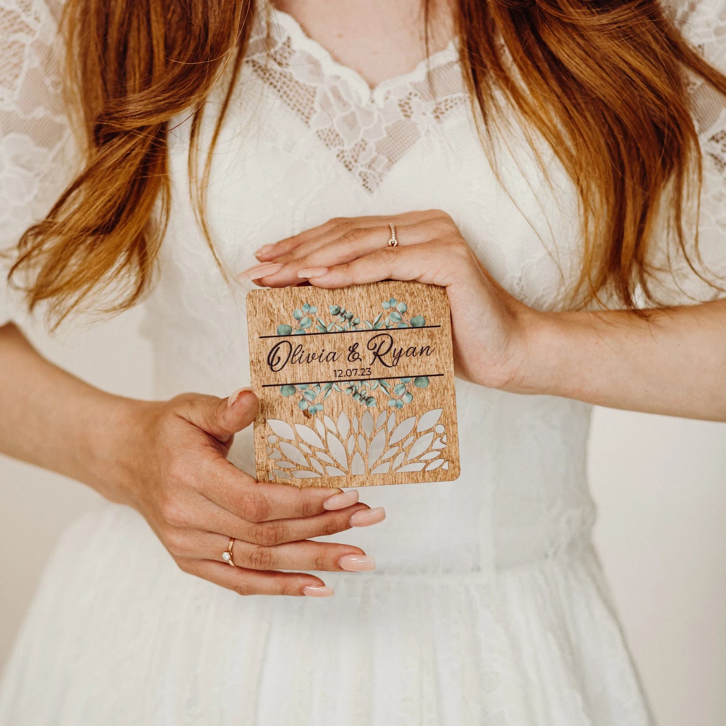 Rustic Wedding Square Coasters