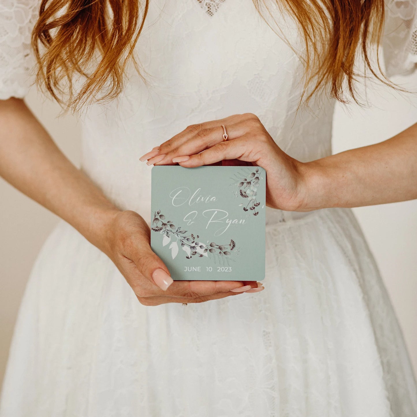 Rustic Wedding Square Coasters