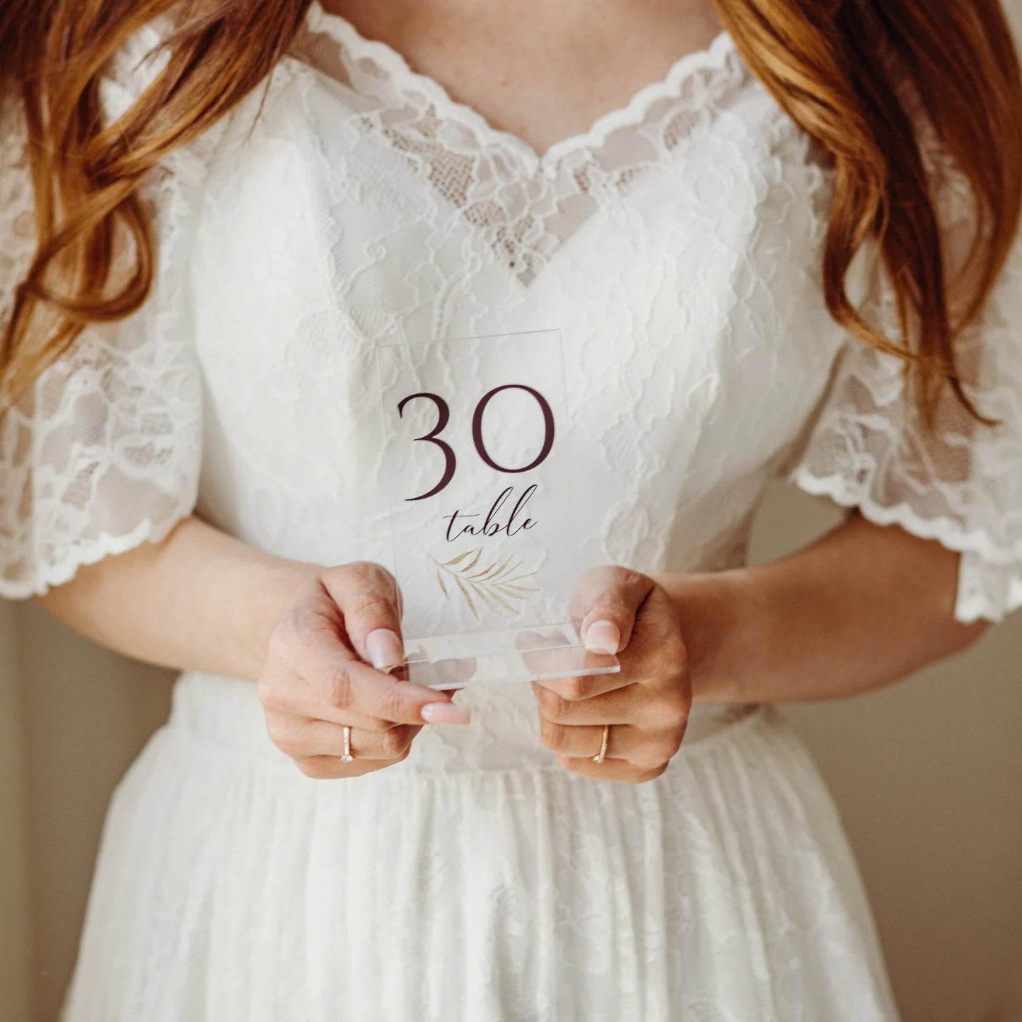 Acrylic Table Numbers for Minimalist Wedding