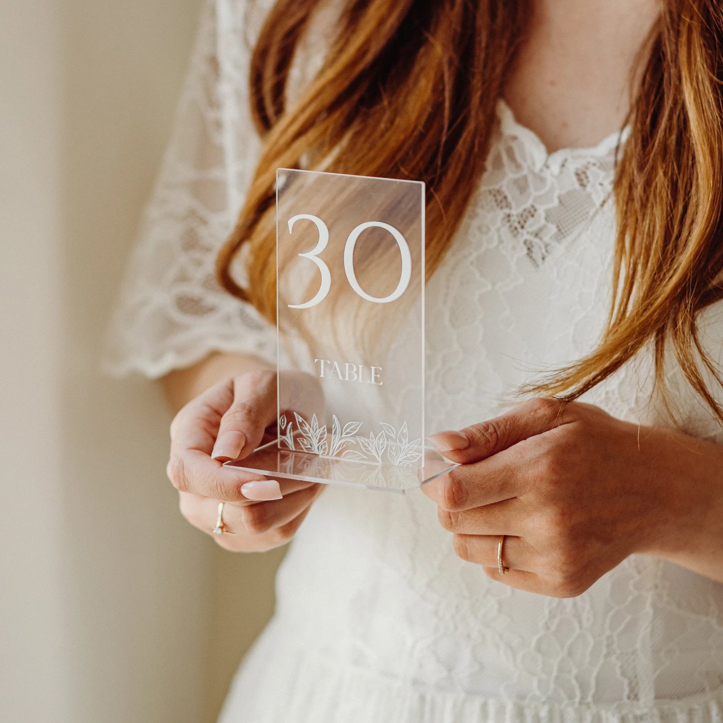 Acrylic Table Numbers for Minimalist Wedding
