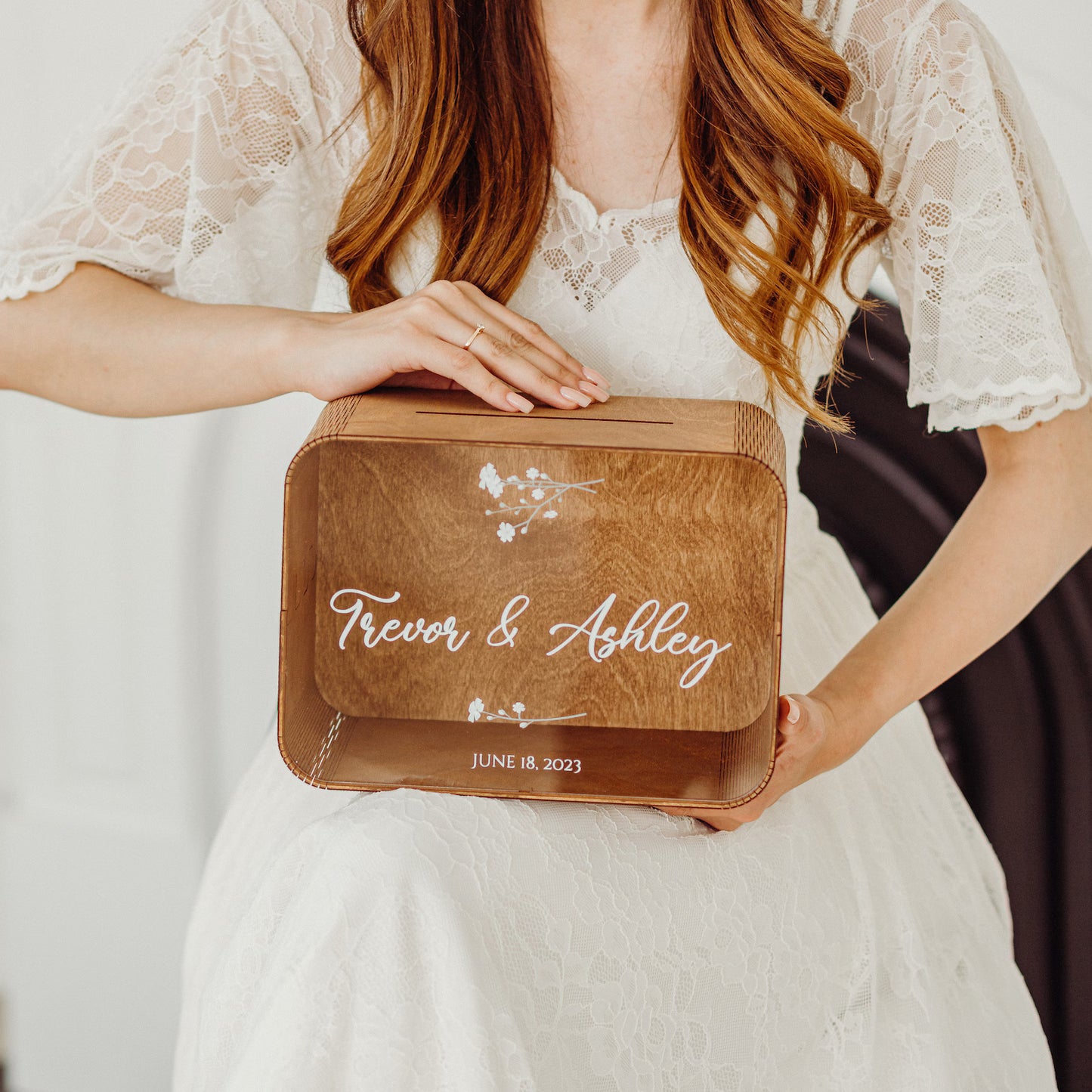 Personalized Wedding Card Box with Print