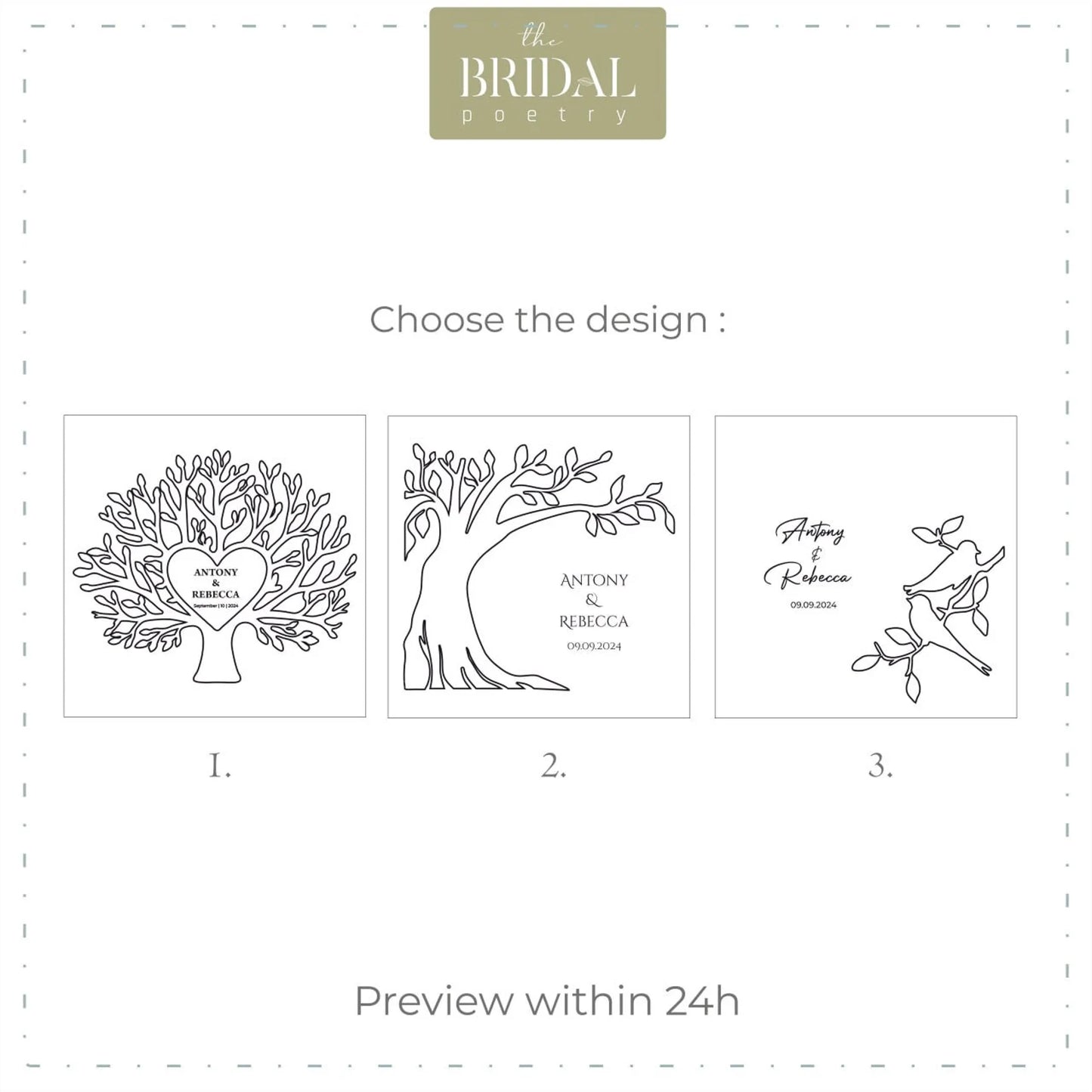 Personalized Family Tree Wedding Guest Book Alternative