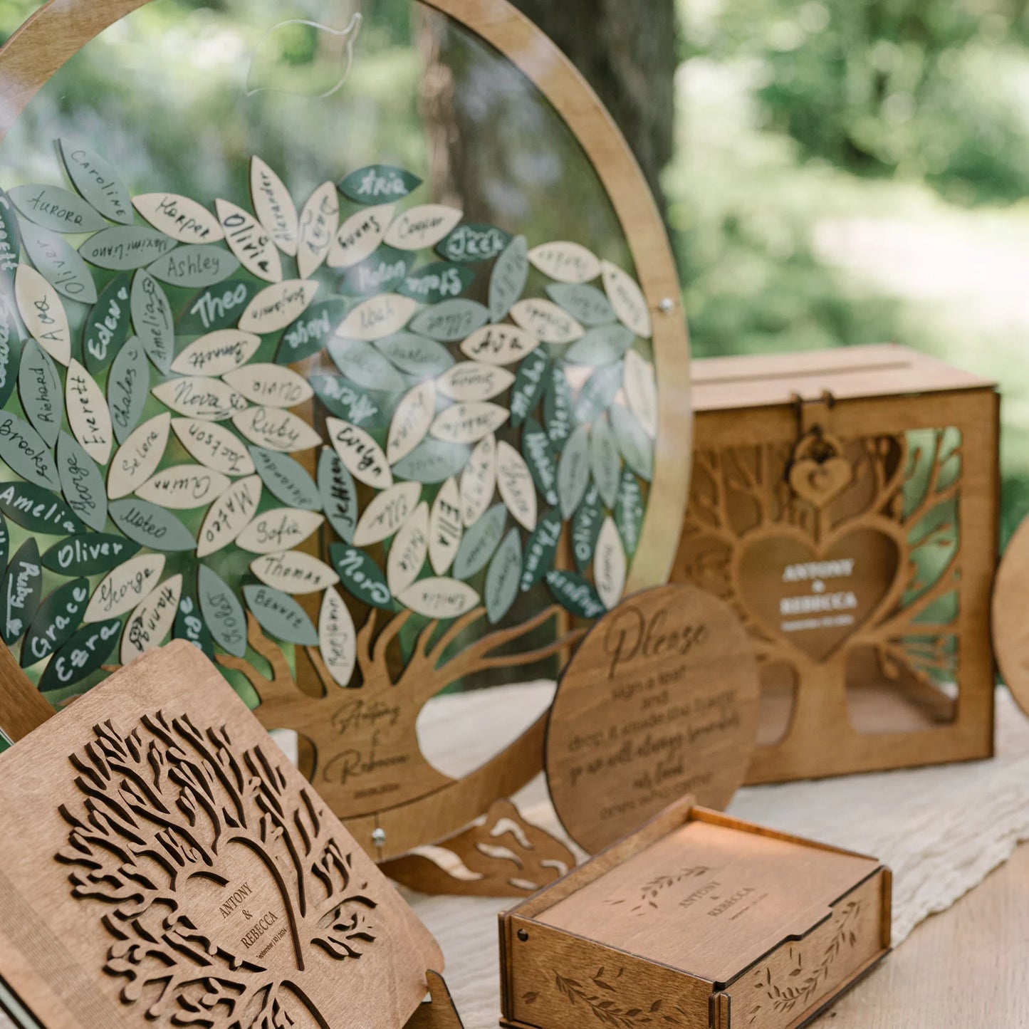 Personalized Family Tree Wedding Guest Book Alternative