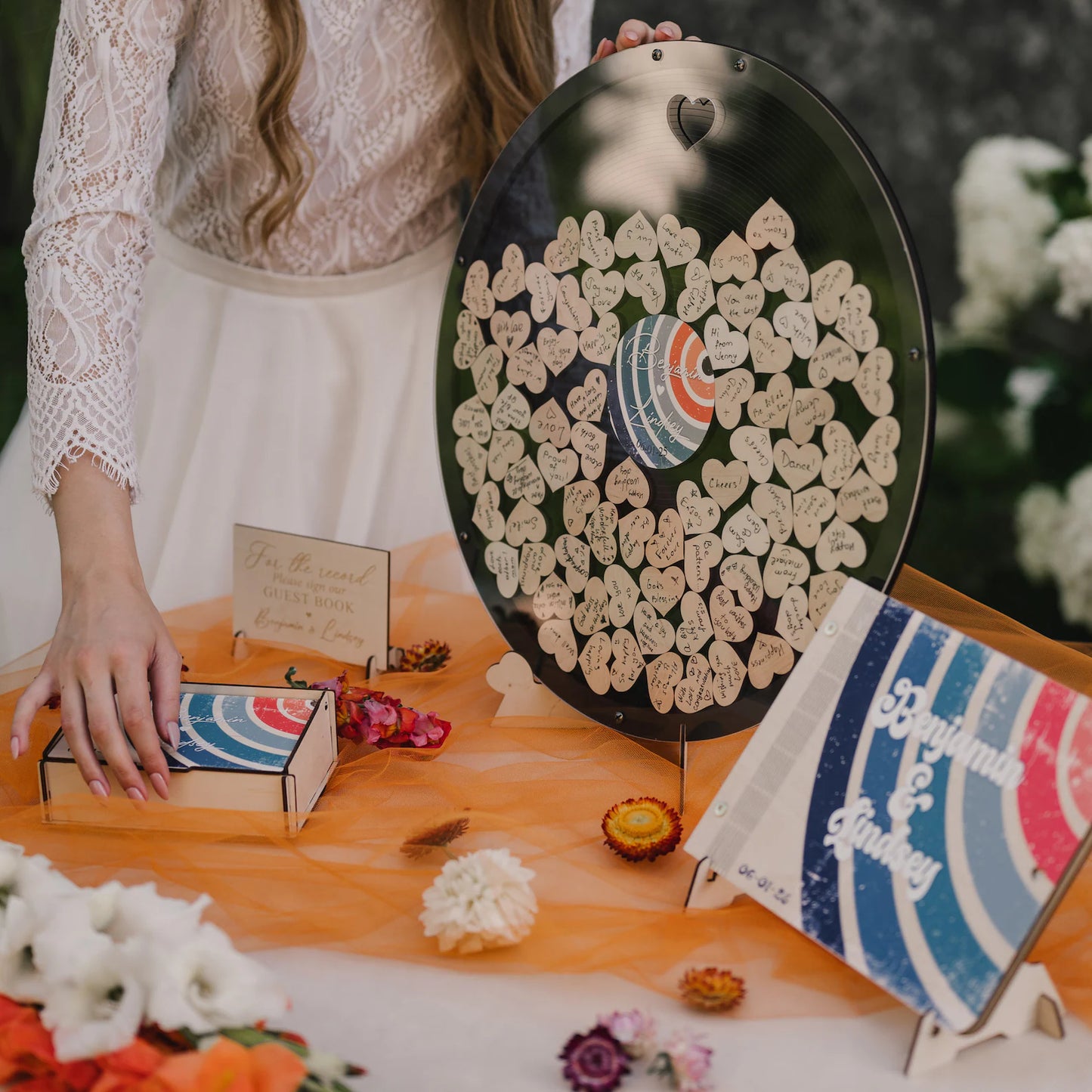 Retro Music Wedding Guest Book Alternative