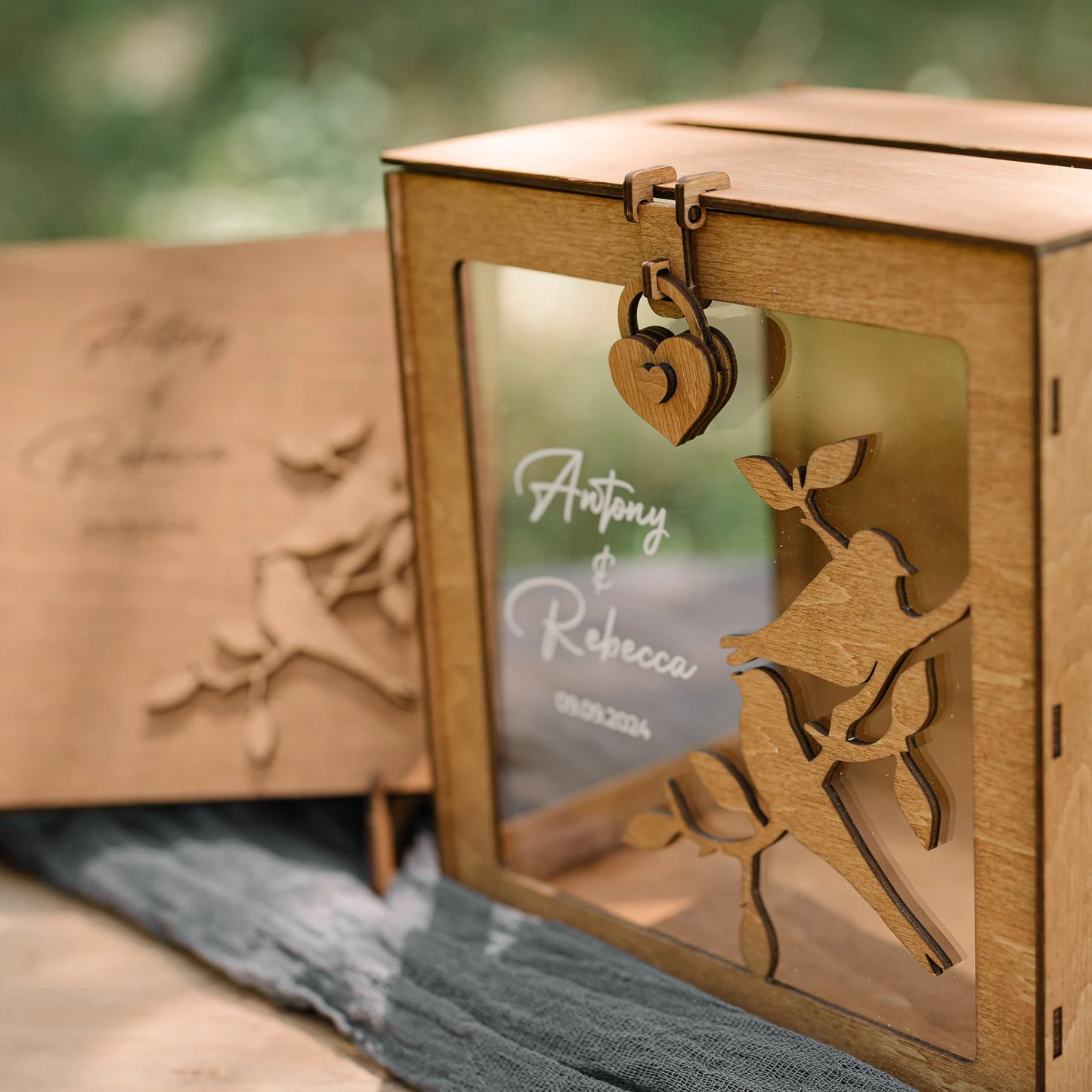 Personalized Family Tree Card Box for Wedding