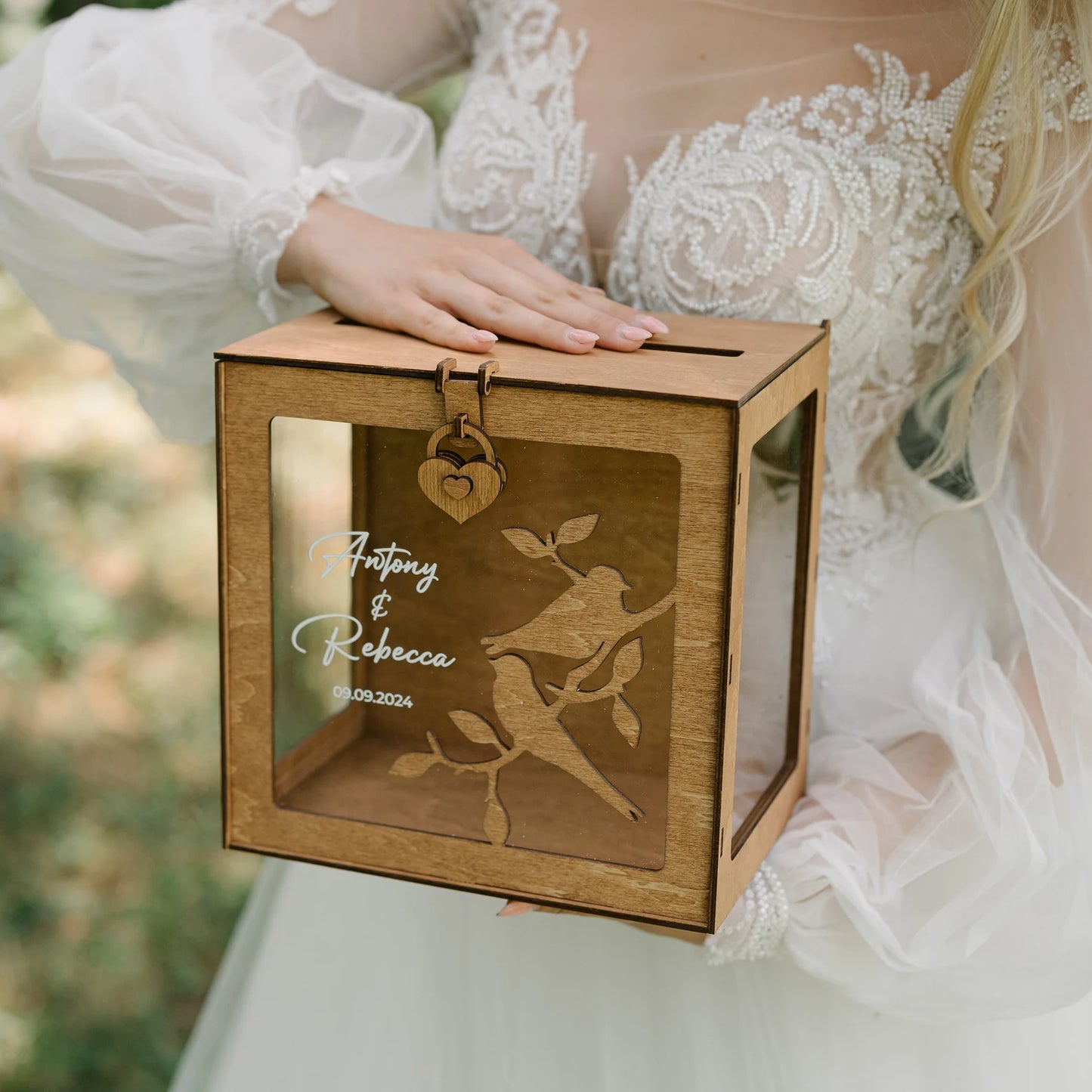 Personalized Family Tree Card Box for Wedding