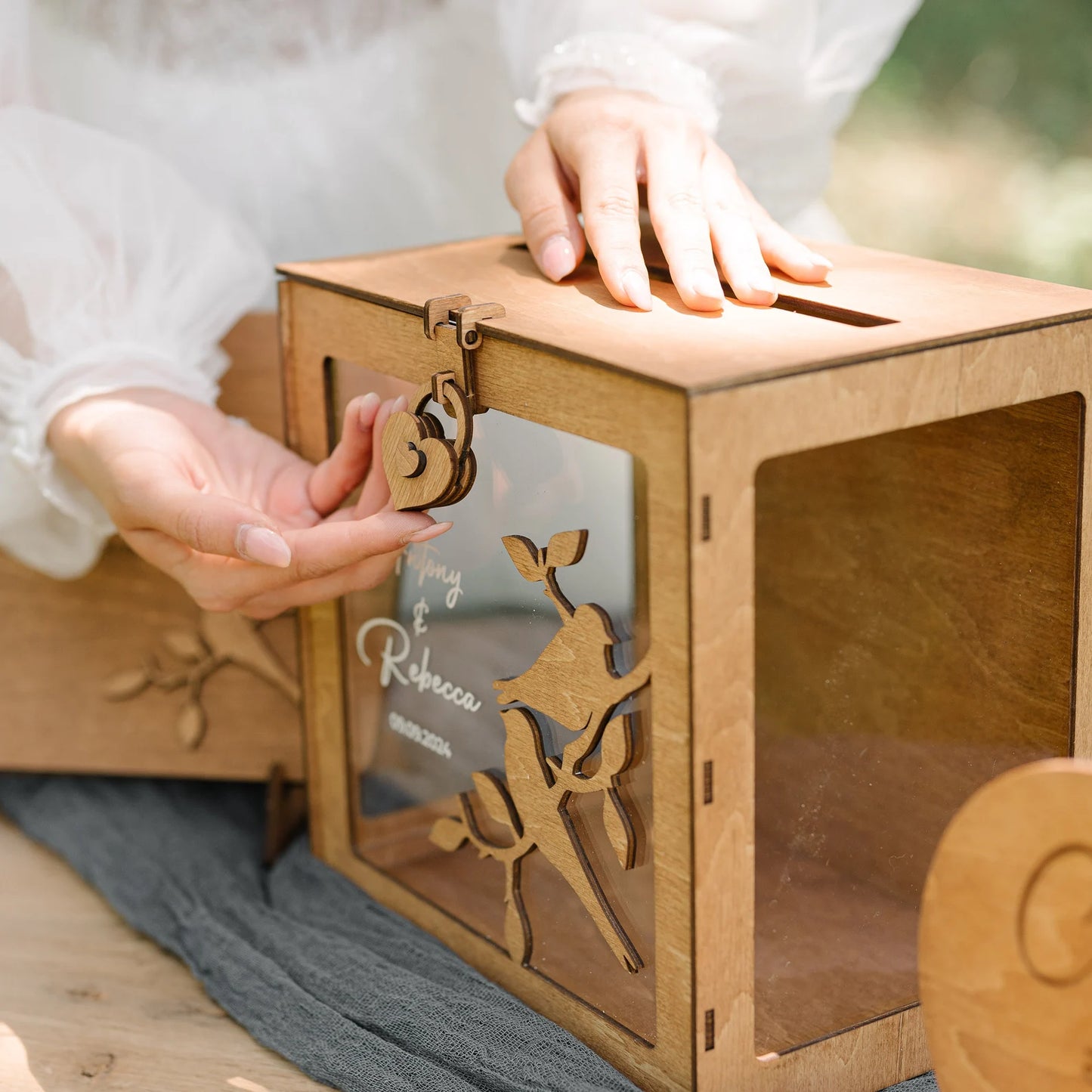 Personalized Family Tree Card Box for Wedding