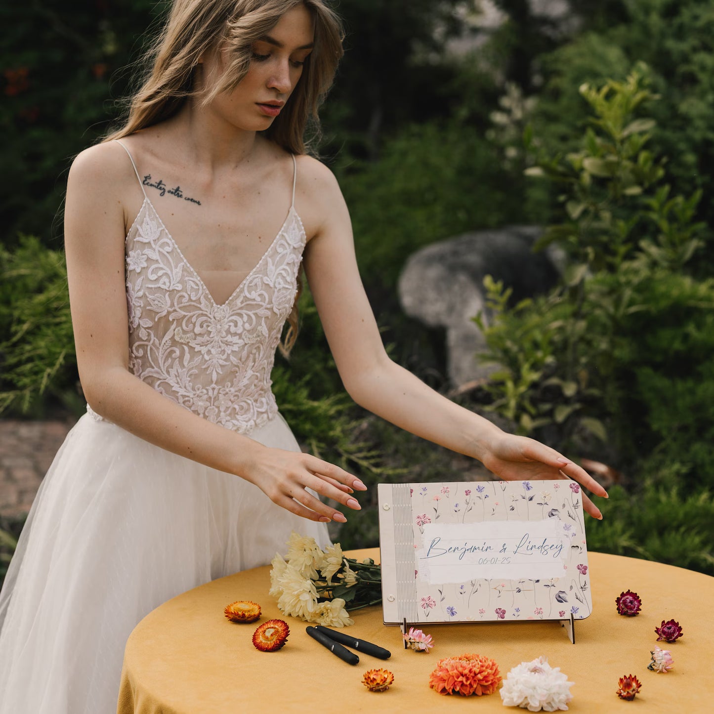 Personalized Retro Wedding Guest Book