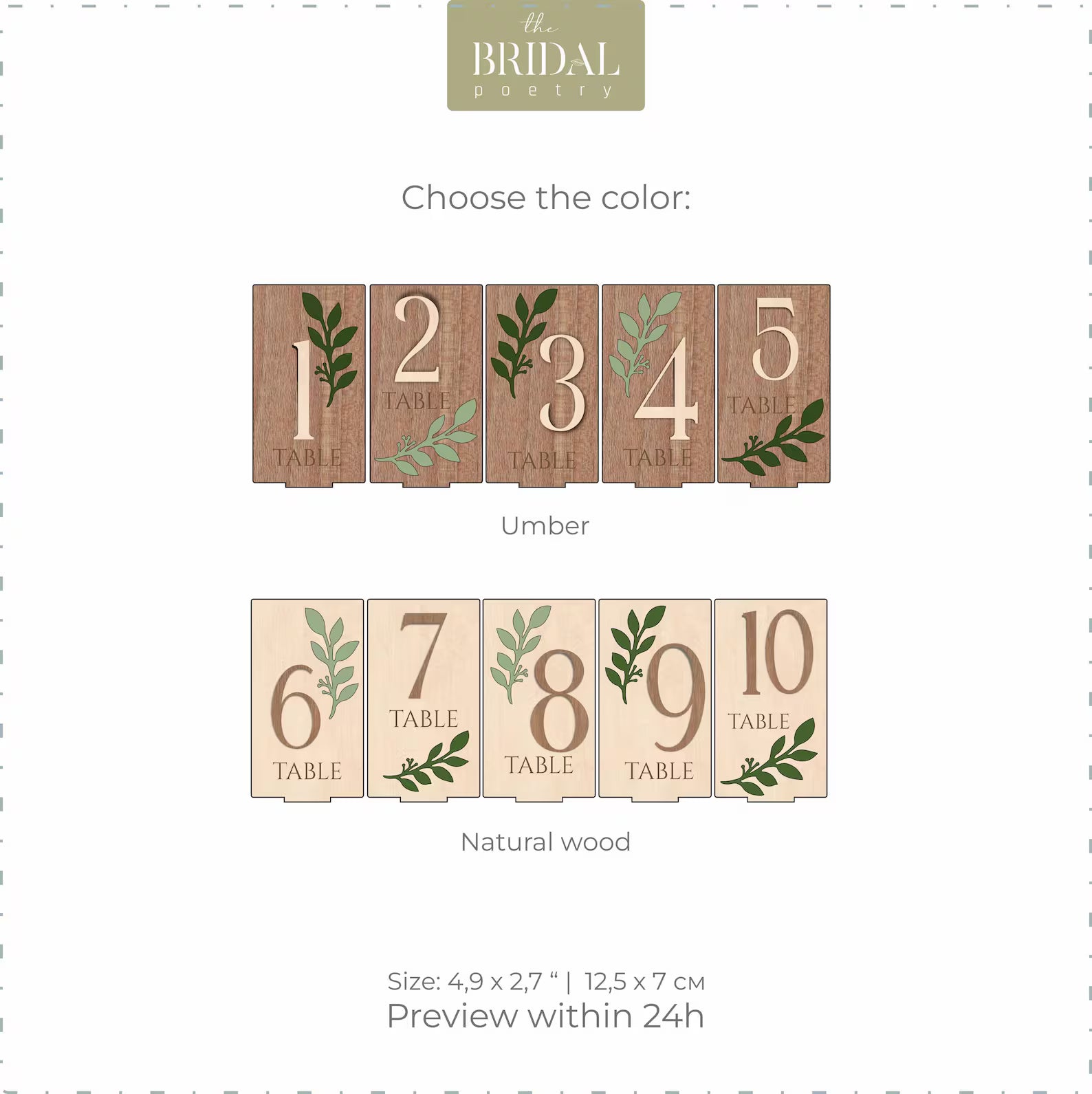 Custom Wooden Wedding Table Numbers