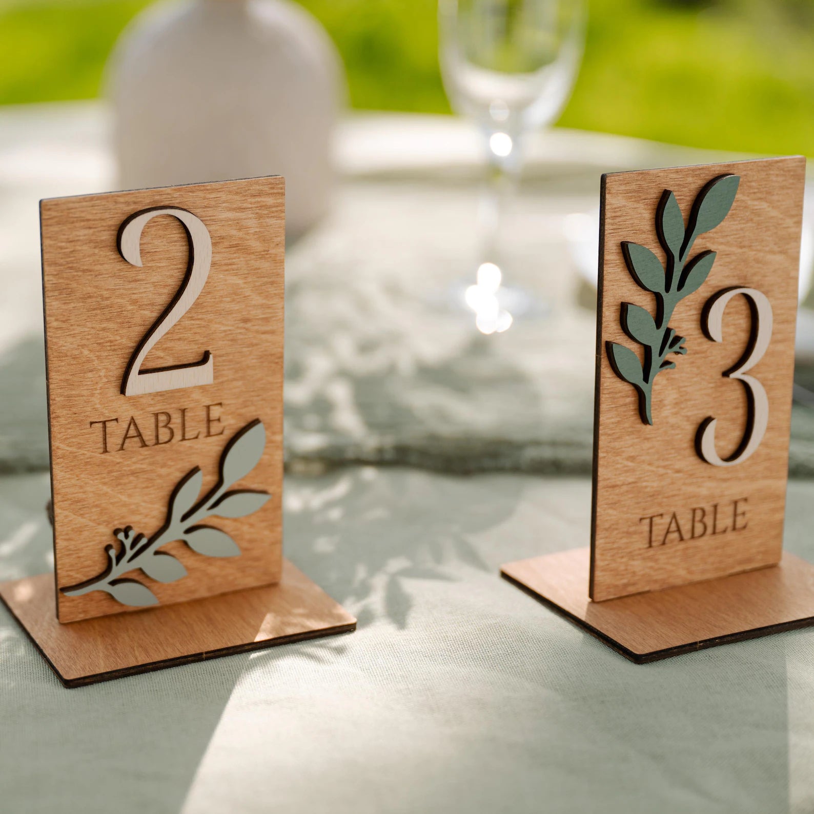 Custom Wooden Wedding Table Numbers
