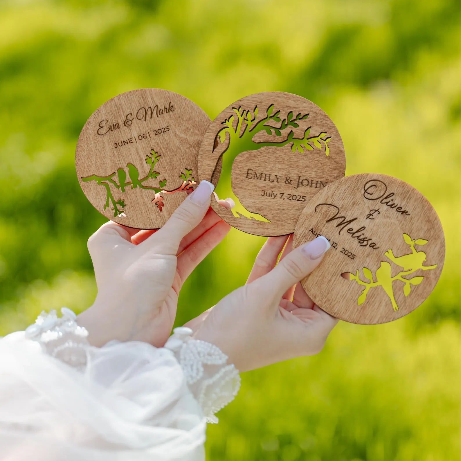 Personalized Family Tree Wedding Favors for Guests in Bulk: Coaster Gifts