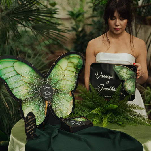 Butterfly Wedding Guest Book Alternative for Tropical Wedding