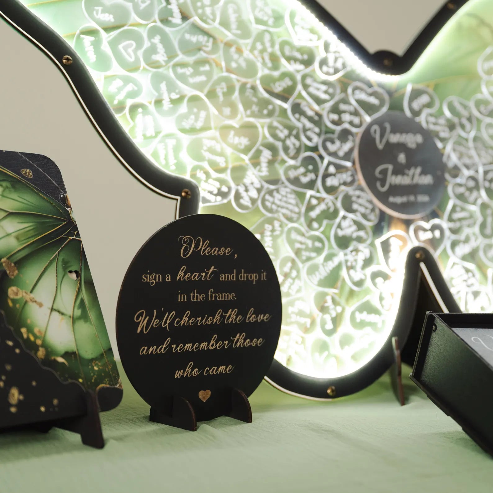 Butterfly Wedding Guest Book Alternative for Tropical Wedding