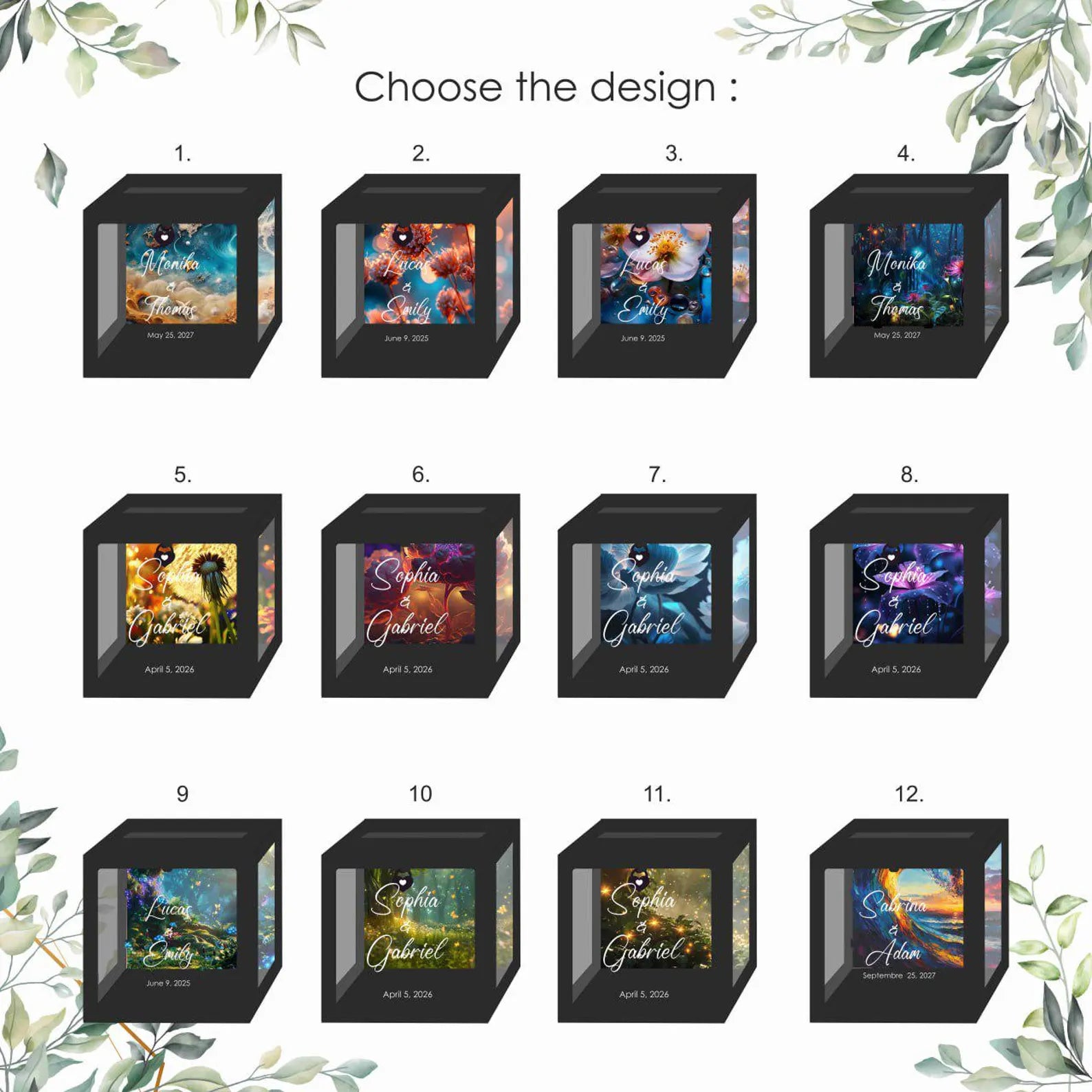 Personalized Card Box for Destination & Tropical Wedding