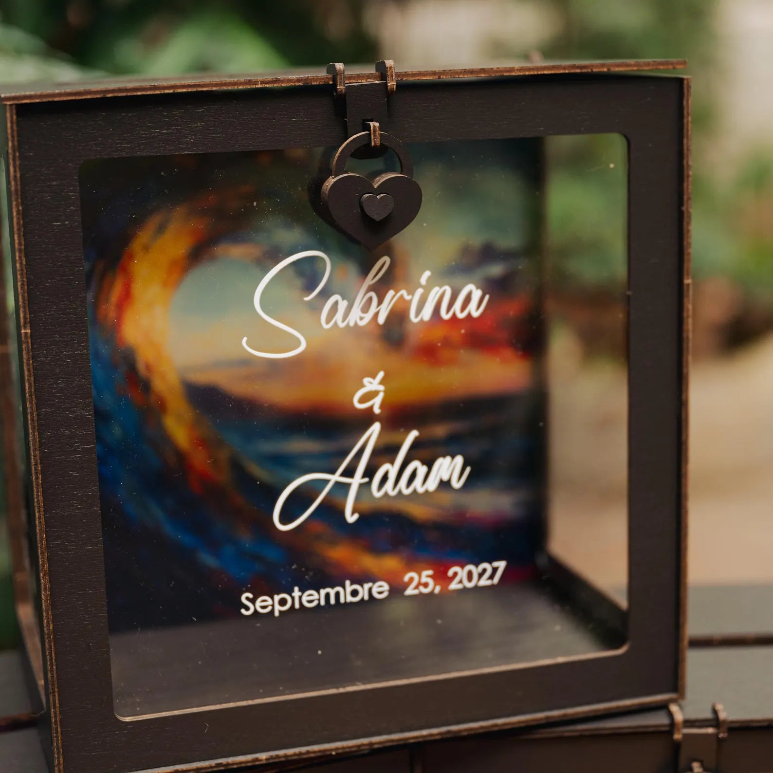Personalized Card Box for Destination & Tropical Wedding