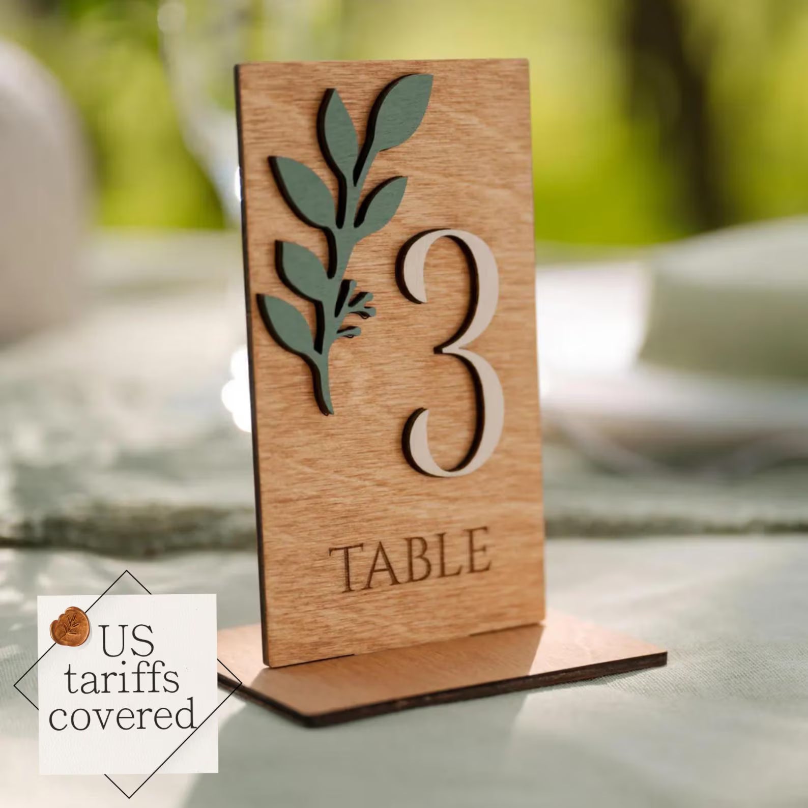 Custom Wooden Wedding Table Numbers