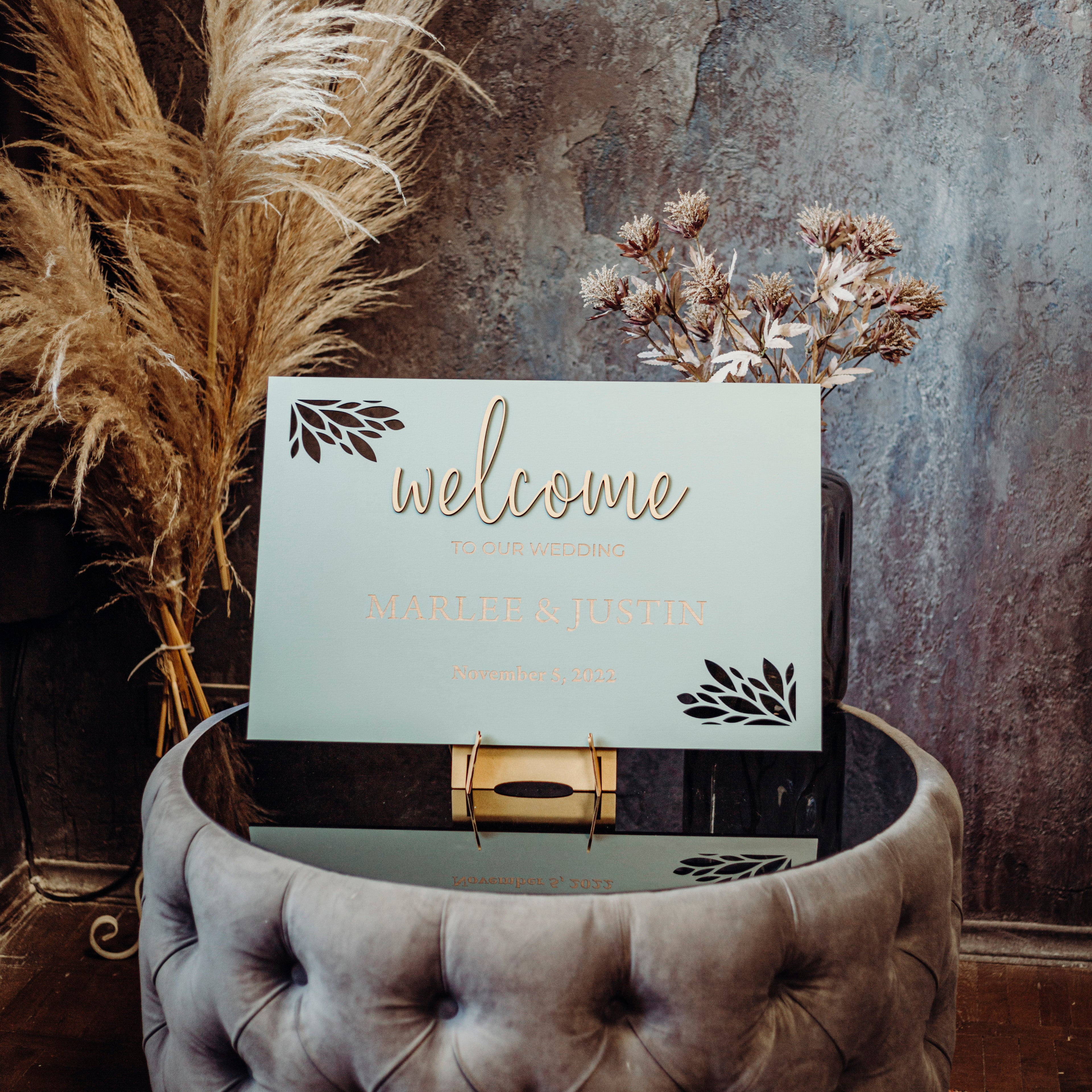 Welcome Sign with Branches